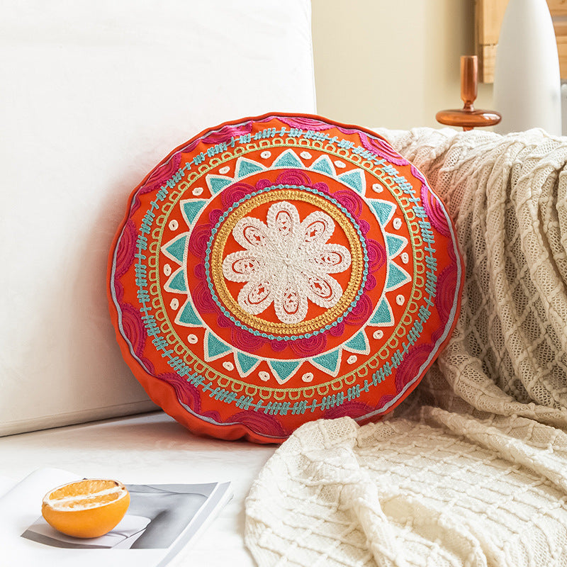 Moroccan Round Throw Pillow