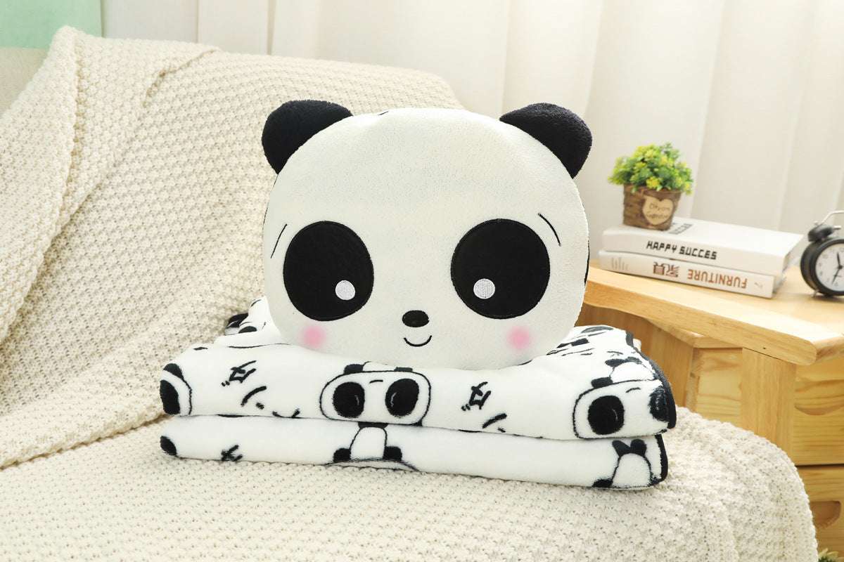 Panda Plush Blanket Pillow