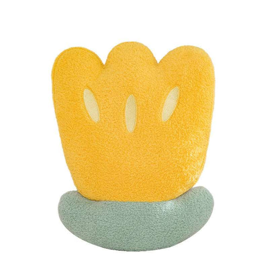 Plush flower cushion displayed as a decorative accent