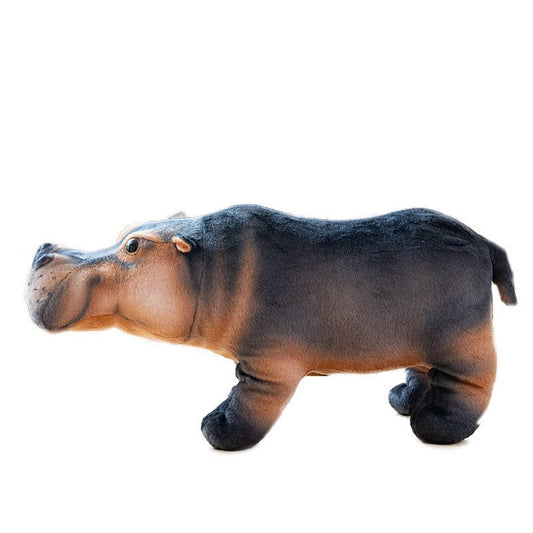 Hippo soft toy with realistic animal-inspired shape