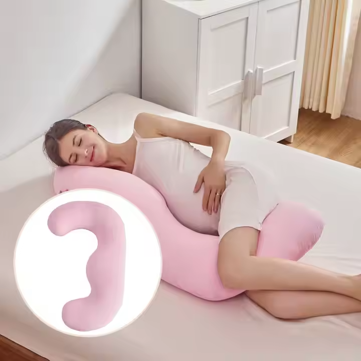 Supportive pregnancy pillow designed for better sleep and comfort