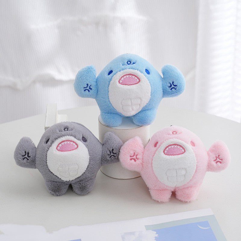 Plush shark bag charm keyring in the bag charms and keyrings collection