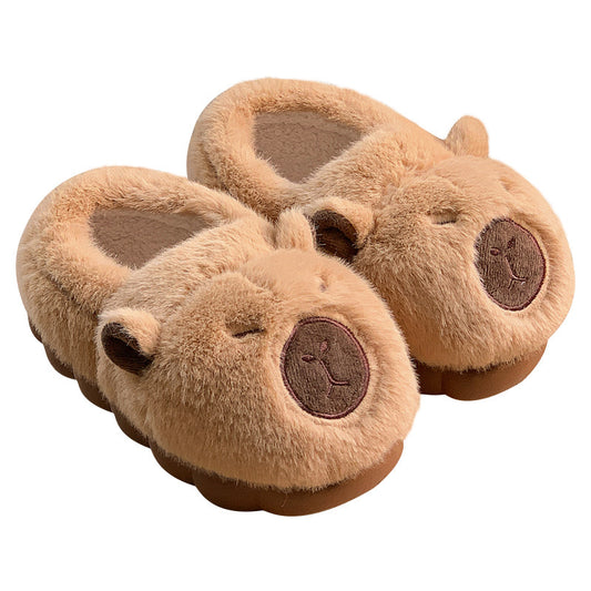 Plush Capybara Slippers