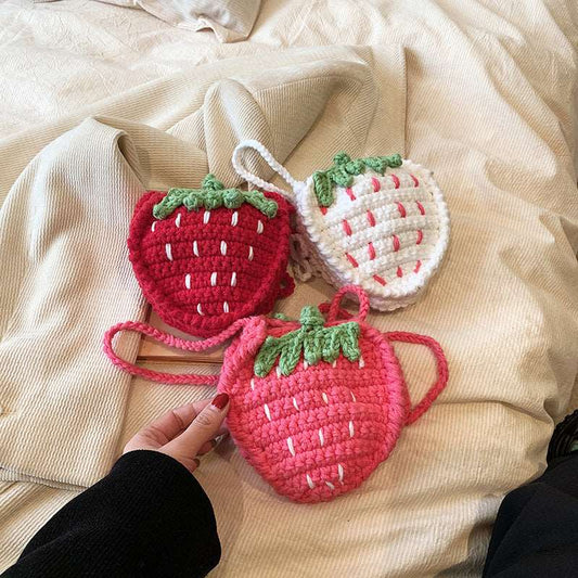 Handmade Knitted Strawberry Plush 