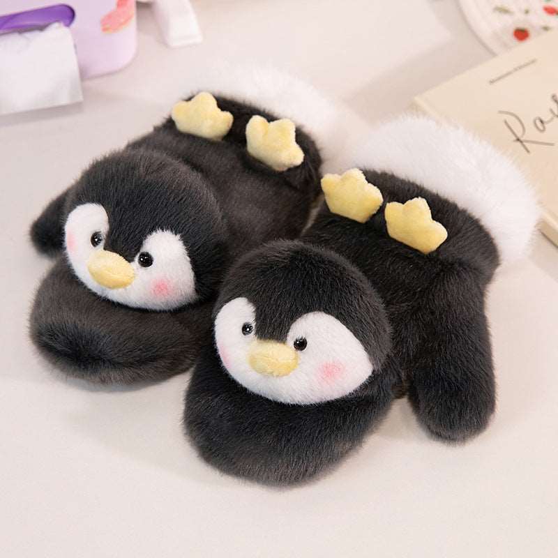 Penguin Plush Gloves