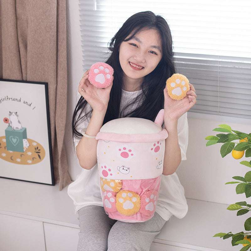 Smiling Boba Dessert Plush Toy