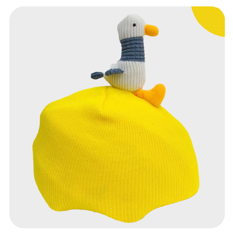 Cute Plush Helmet Cover Yellow Duck Ski Helmet Cover