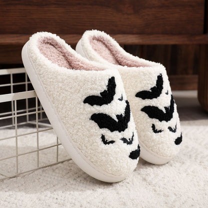 Halloween Bat Cotton Slippers