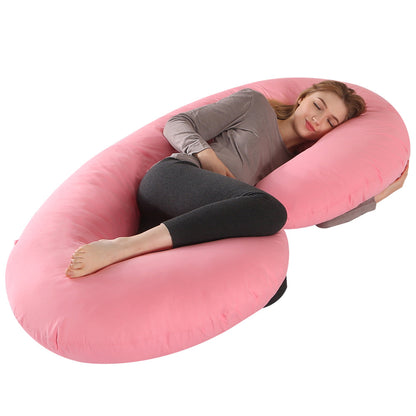 c shaped pregnancy pillow - pink