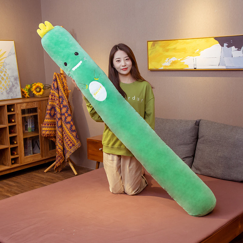 Fluffy Long Cylinder Sleeping Plush Pillow