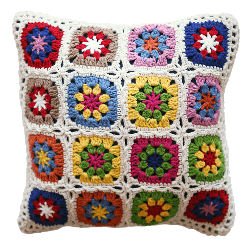 Nordic Handmade floral Throw Pillow