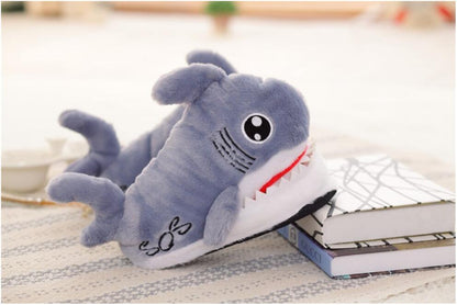 Cotton Shark Plush Slippers