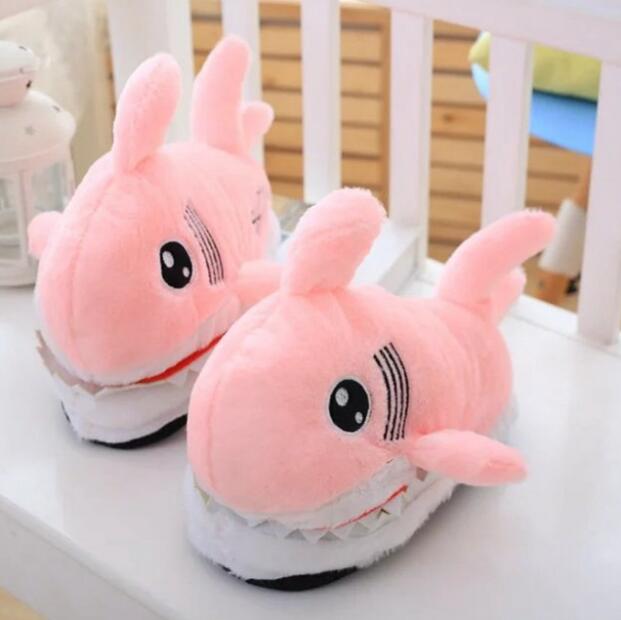 Cotton Shark Plush Slippers