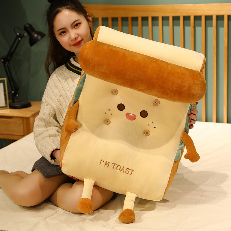 Toast Bread Bedside Cushion Back Pillow
