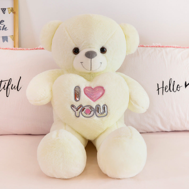 Glowing Hugging Heart Teddy Bears