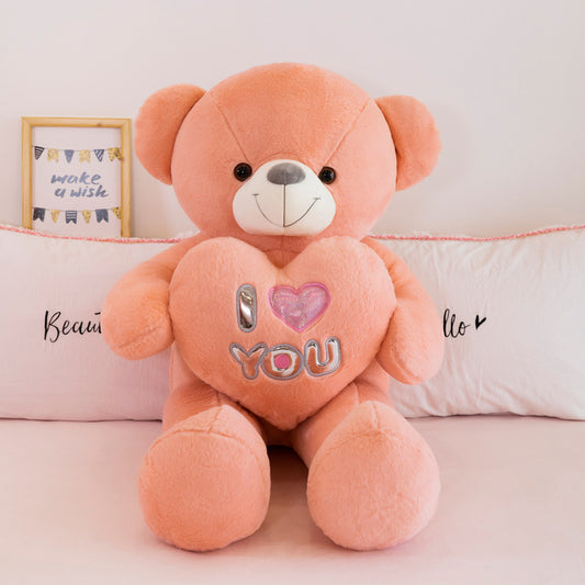 Glowing Hugging Heart Teddy Bears