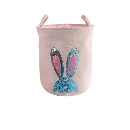 Foldable Cotton Linen Toy Storage Bucket