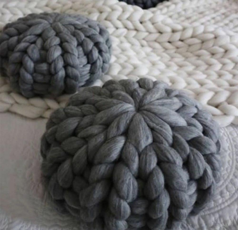 Chunky Merino Wool Throw Pillow