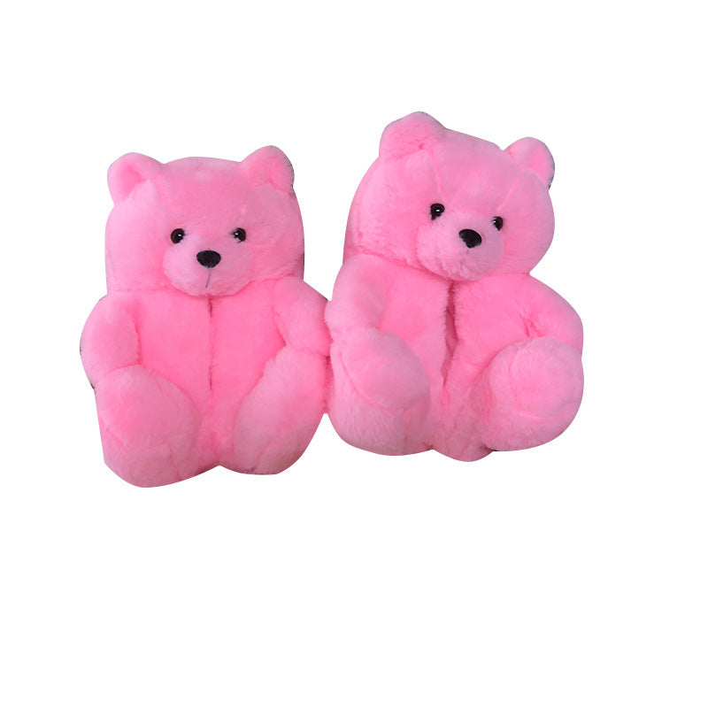 Teddy Bear Plush Slippers