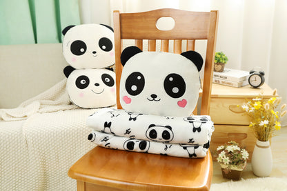 Panda Plush Blanket Pillow