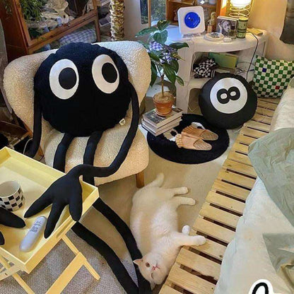 Xiaohongshu Hot Black Briquette Figurine Doll Sofa Bedroom Pillow Plush Toy Creative Gift Photo Props