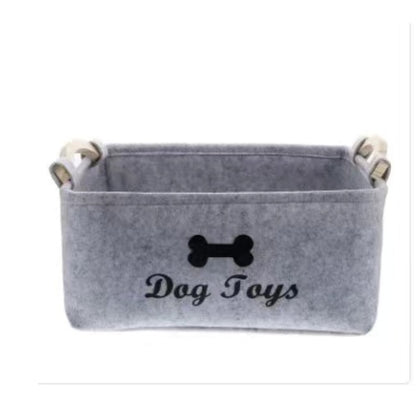 Felt Pet Toy Storage Basket