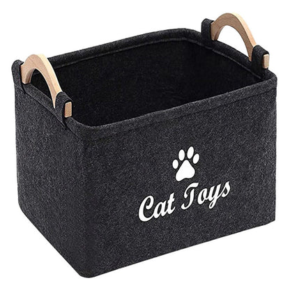 Felt Pet Toy Storage Basket