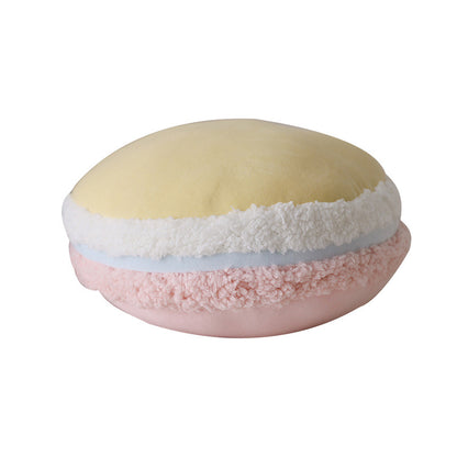 Fluffy Macaron Throw Pillow