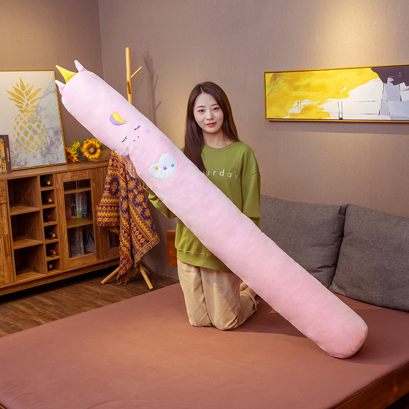 Fluffy Long Cylinder Sleeping Plush Pillow