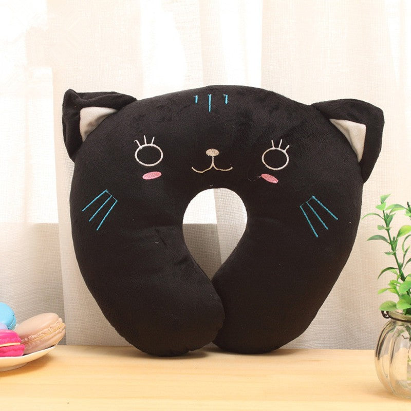 U Shaped Cartoon Neck Plush Pillow