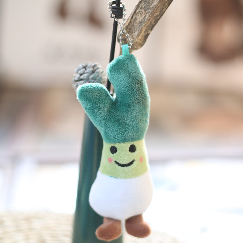 Plush Vegetable Bag Charm Keyring