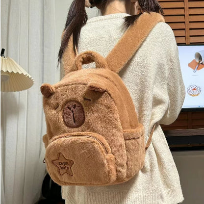 Capybara Plush Large Cute Backpack