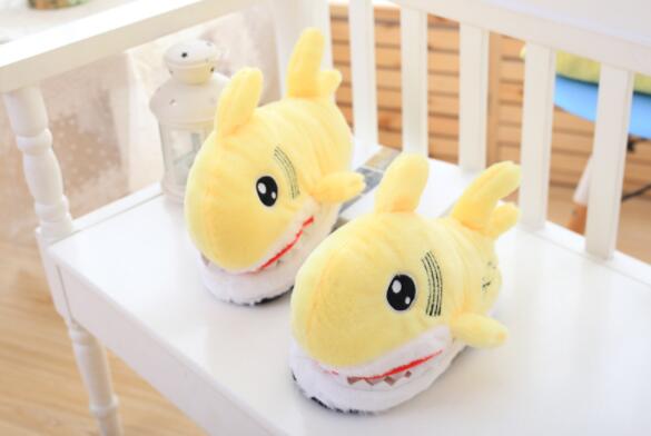 Cotton Shark Plush Slippers