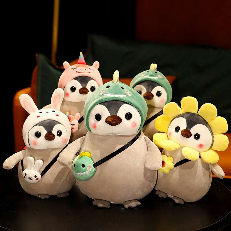 Kawaii Penguin Plush Toys Cute Unicorn Flower