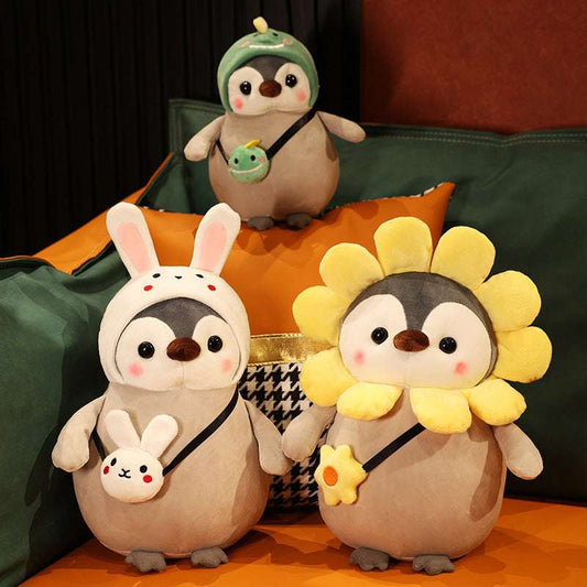 Kawaii Penguin Plush Toys Cute Unicorn Flower