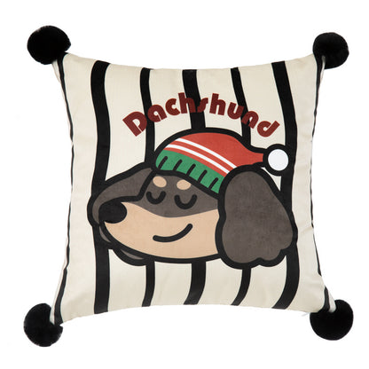 Happy Dachshund Pillow Quilt
