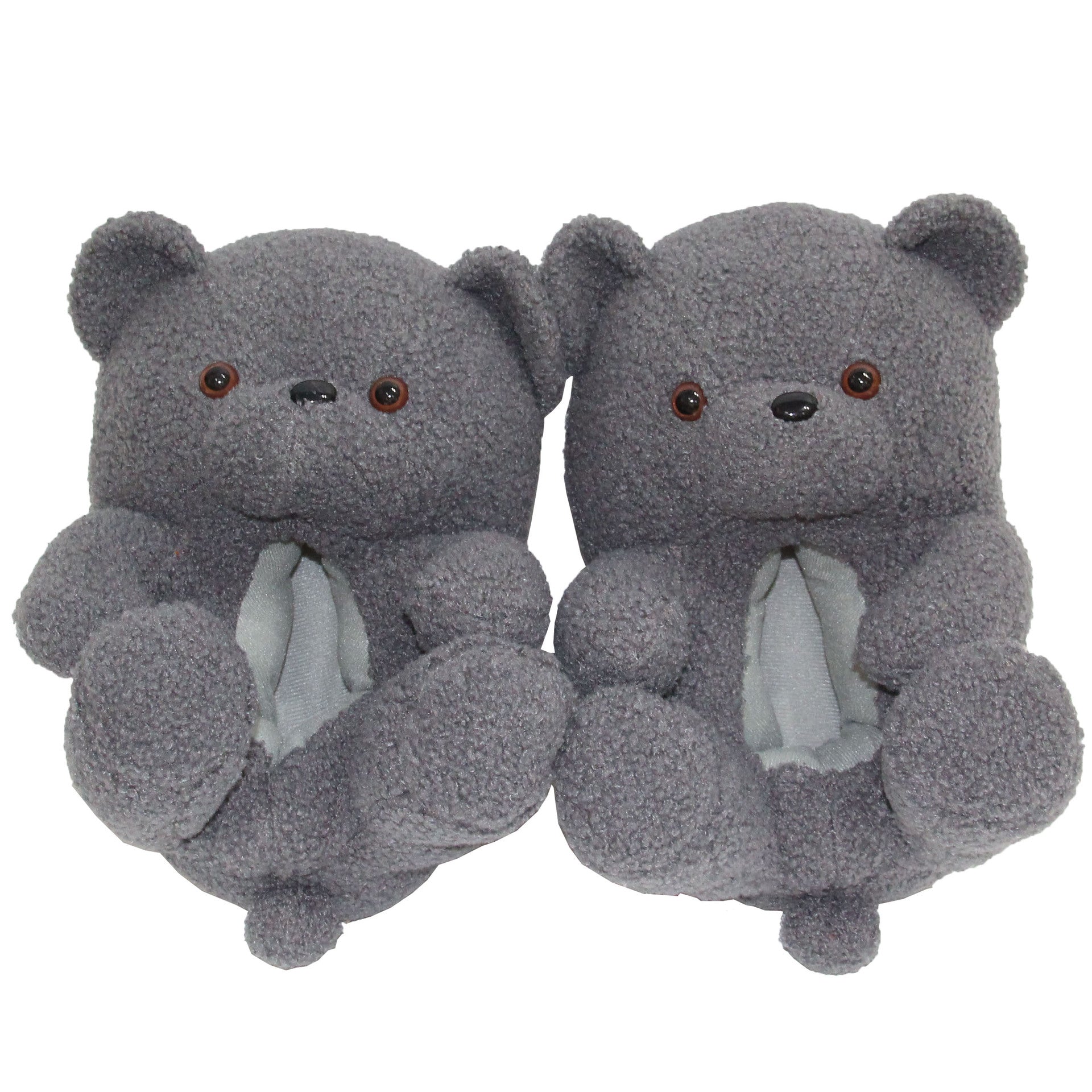 Furry Bear Plush Slippers