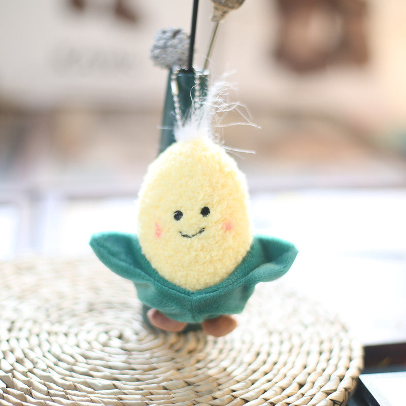 Plush Vegetable Bag Charm Keyring