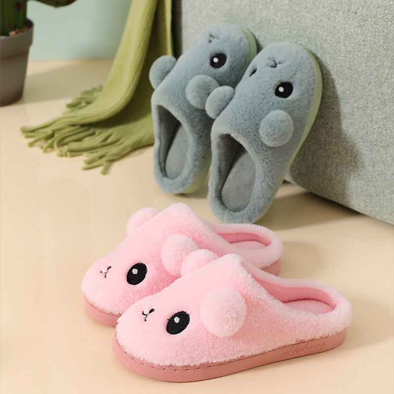 Cute Cotton Furry Plush Slippers