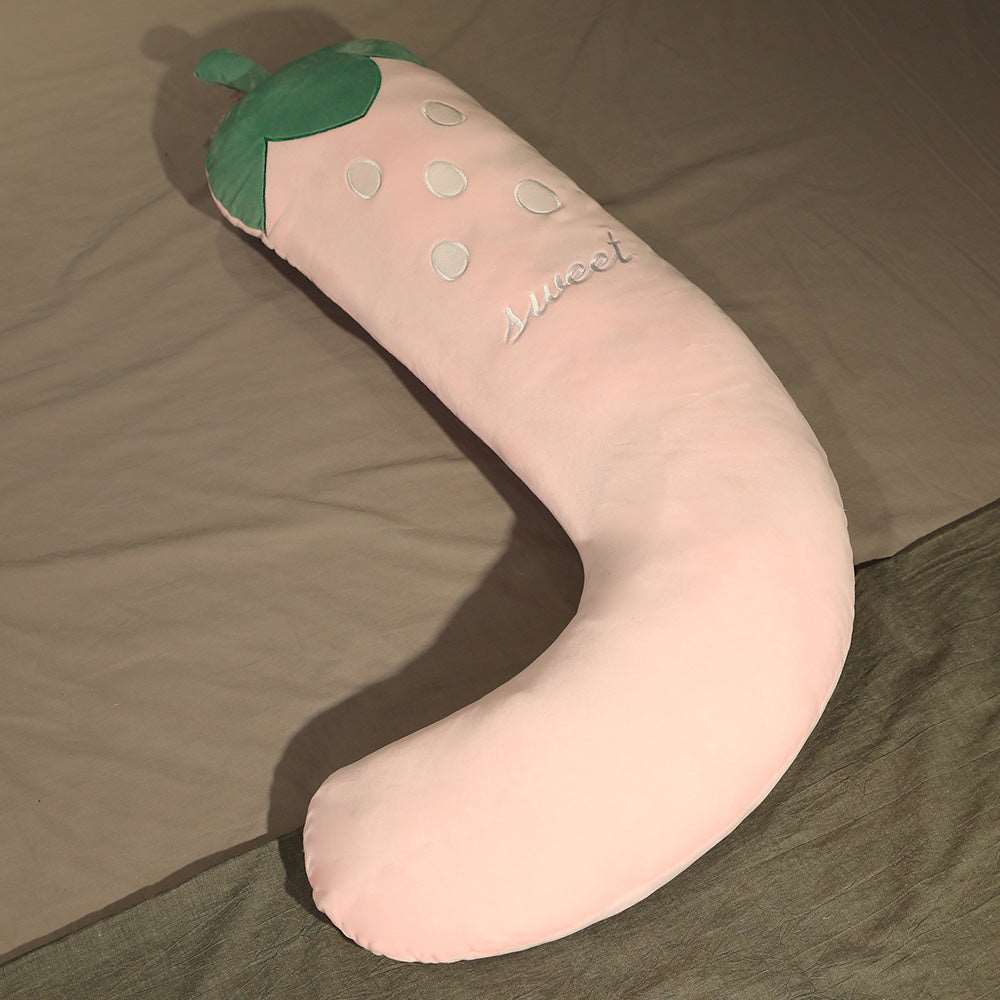 J-shaped pregnancy pillow