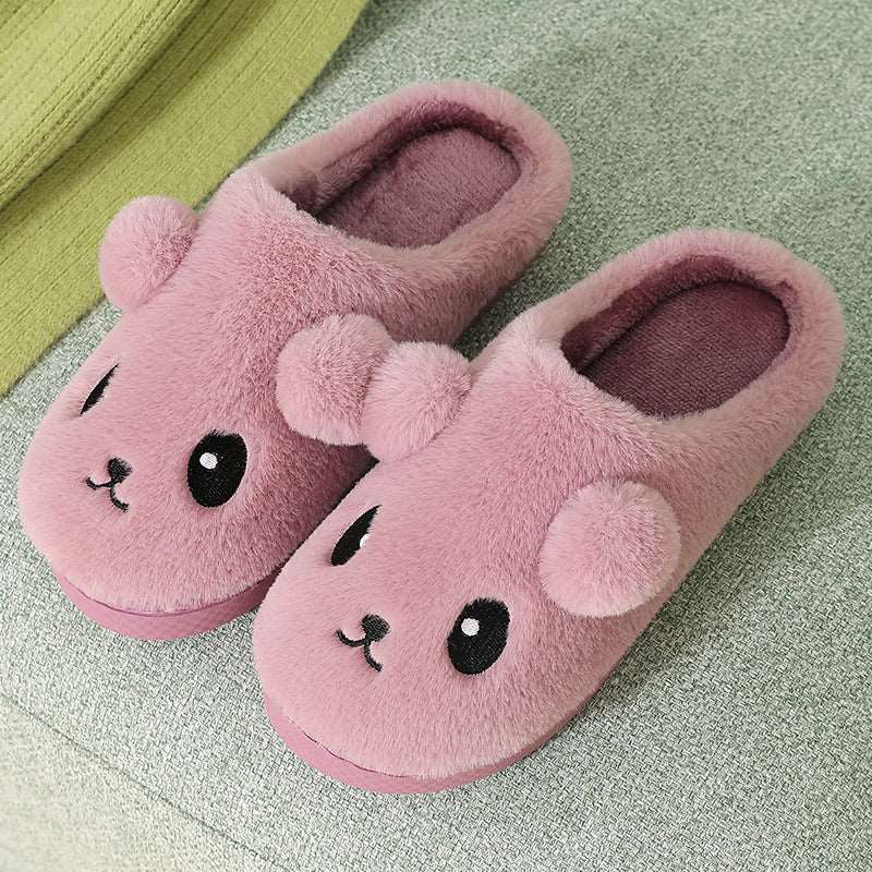 Cute Cotton Furry Plush Slippers