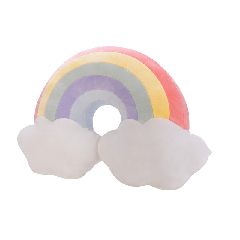 Girly Heart Rainbow Plush Pillow