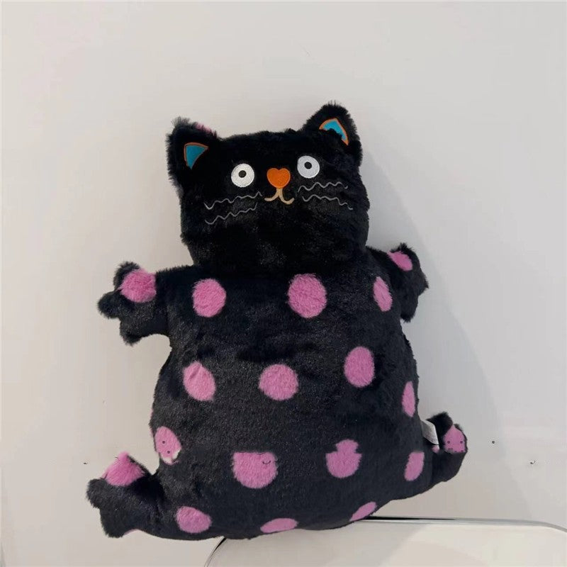 Large Polka Dot Cat Plush Toy