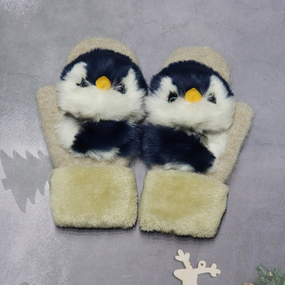 Winter Plush Animal Gloves – Warm Plush Fur for All Ages