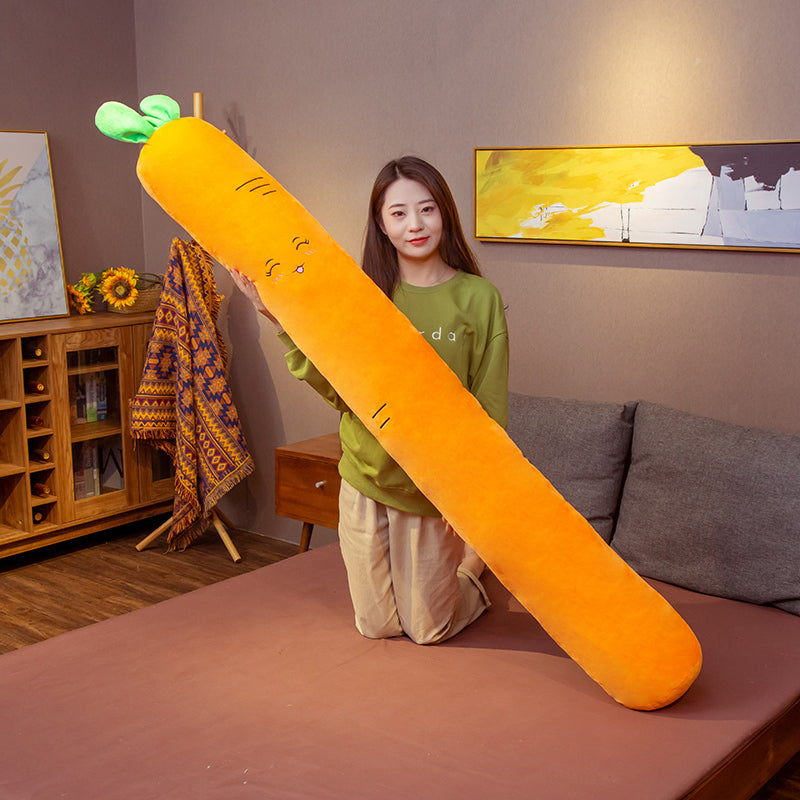 Fluffy Long Cylinder Sleeping Plush Pillow