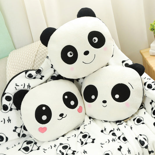 Panda Plush Blanket Pillow