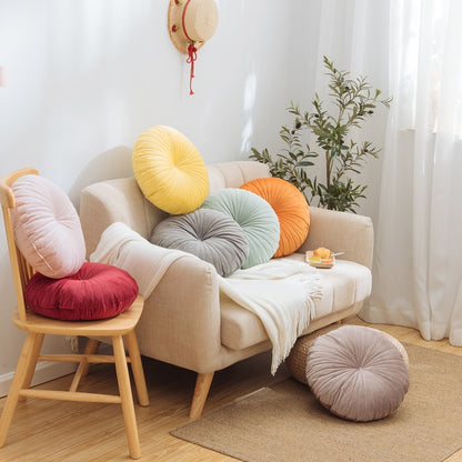 Luxurious Round Velvet Pumpkin Plush Pillow