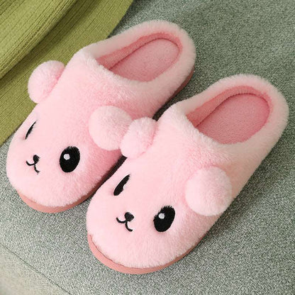 Cute Cotton Furry Plush Slippers