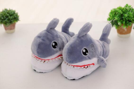 Cotton Shark Plush Slippers