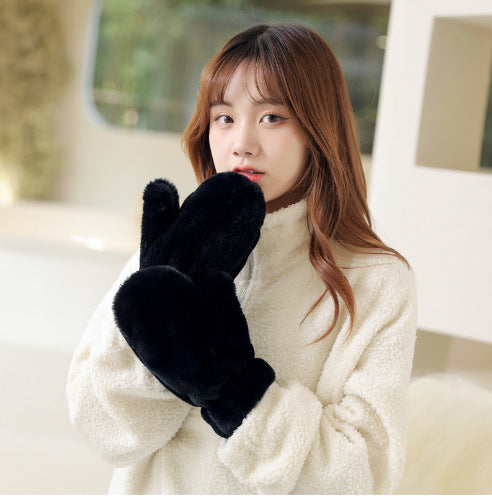 Bear Mittens Warm Plush Gloves